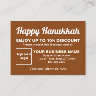 Carte de réduction Business Hanukkah Brown