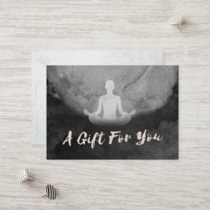 Carte De Réduction Certificat-cadeau de méditation de l'instructeur d