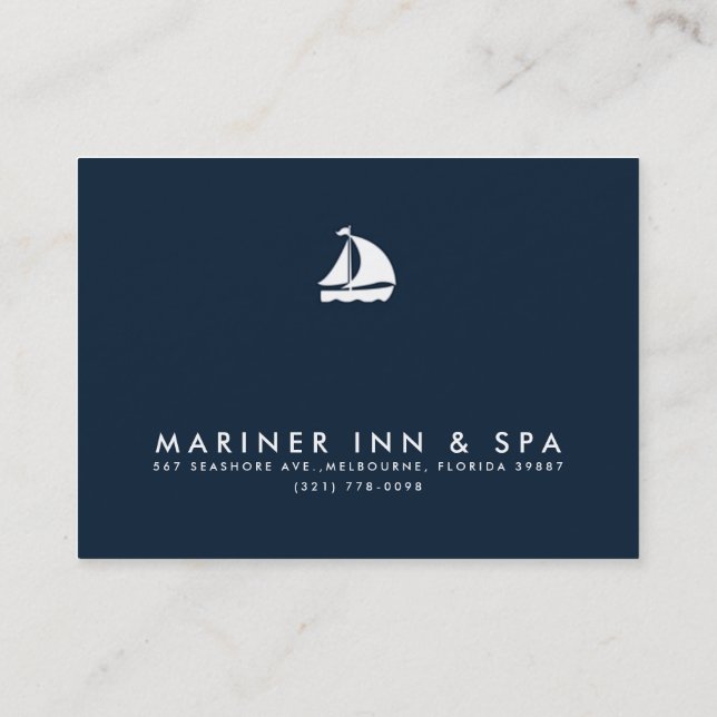 Carte De Réduction Certificat-prime d'affaires de bleu marine de (Dos)