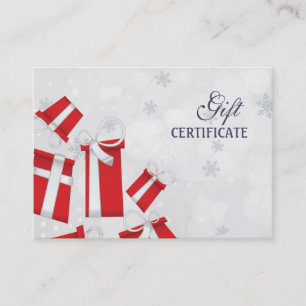 Carte De Réduction Certificat-prime de Noël
