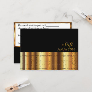 Carte De Réduction Certificat-prime métallique d'or