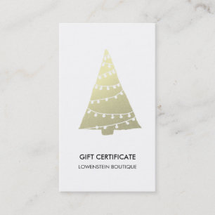 Carte De Réduction Certificat-prime mignon moderne d'arbre de Noël