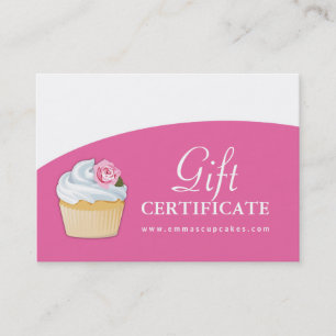 Carte De Réduction Certificat-prime personnalisable de petit gâteau