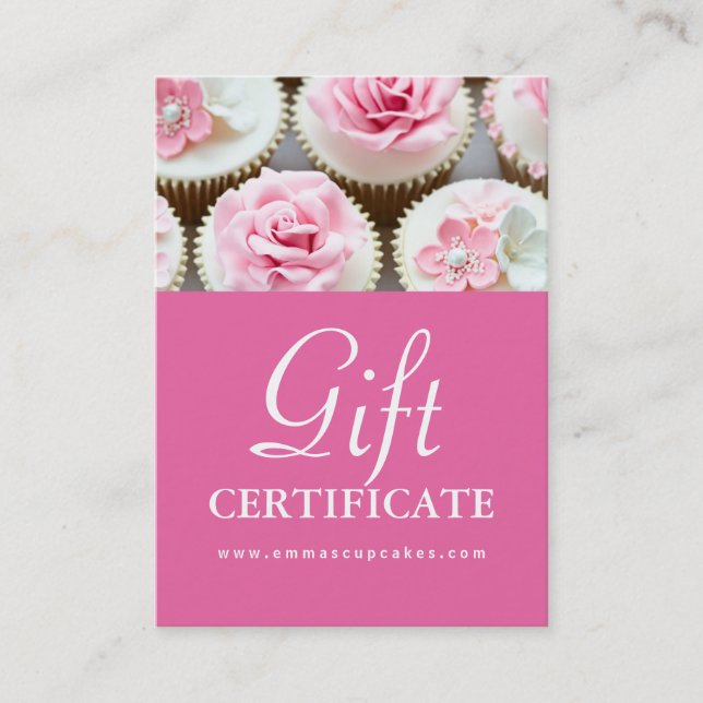 Carte De Réduction Certificat-prime personnalisable de petit gâteau (Devant)