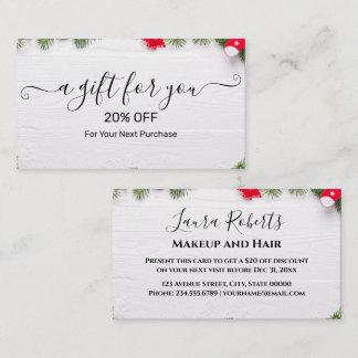 Carte De Réduction Christmas Discount Card – Festive Holiday Savings