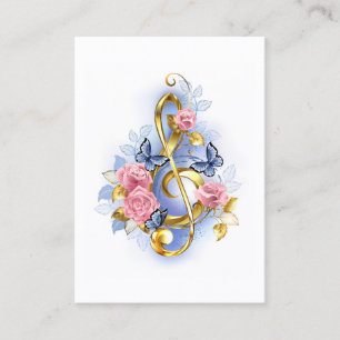 Carte De Réduction Clé de fer avec roses roses roses