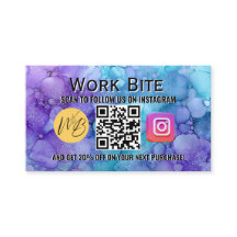 Code QR Instagram Entreprise Aquarelle Merci