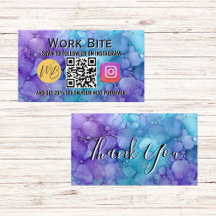 Code QR Instagram Entreprise Aquarelle Merci
