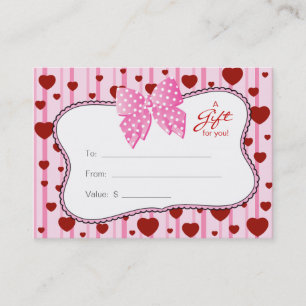 Carte De Réduction Coeurs de rouge de Saint-Valentin de spa de