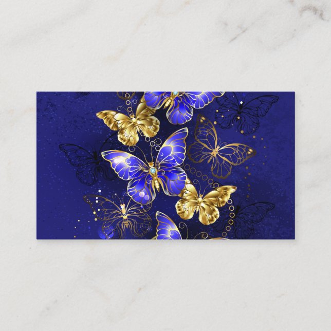 Carte De Réduction Composition avec papillons Sapphire (Devant)