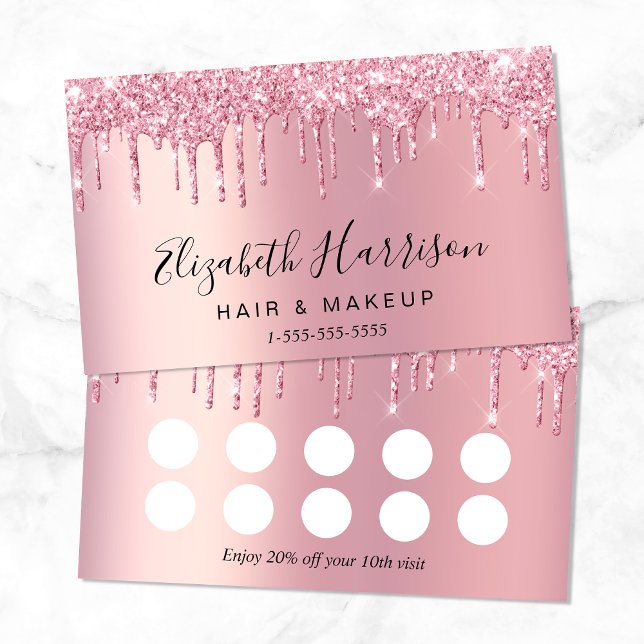 Carte de réduction de fidélité Parties scintillant (Créateur téléchargé)