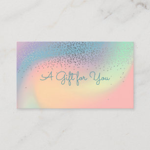 Carte De Réduction Élégant Confetti moderne Chic Holographique