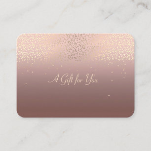 Carte De Réduction Elégant Confetti Or Moderne