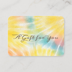 Carte De Réduction Élégant Confetti Tie Dye Moderne