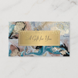 Carte De Réduction Elégant Marbre Moderne De Luxe, Pierre, Confetti