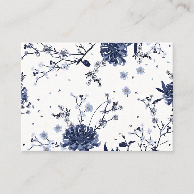 Carte De Réduction Fleurs bleues (Devant)