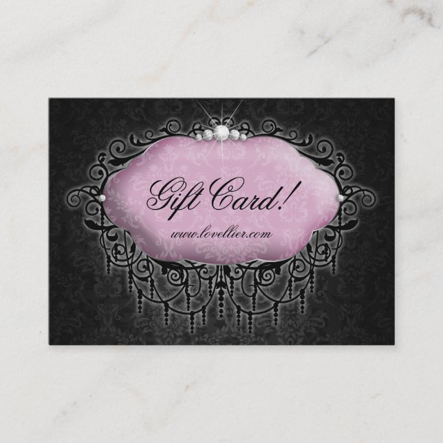 Carte De Réduction Gris de rose de certificat-prime de bijoux de (Devant)