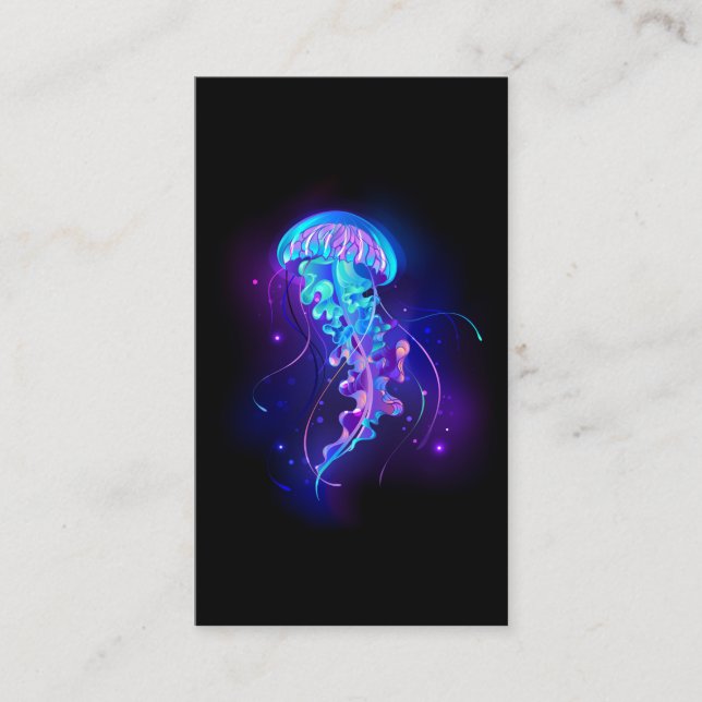 Carte De Réduction Jellyfish éclatante couleur (Devant)
