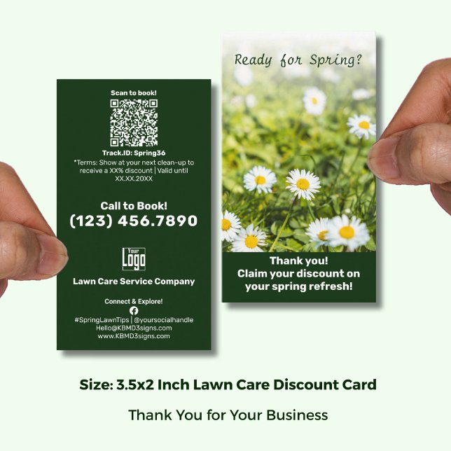 Carte De Réduction Lawn Care Thank you! Spring Refresh (Créateur téléchargé)