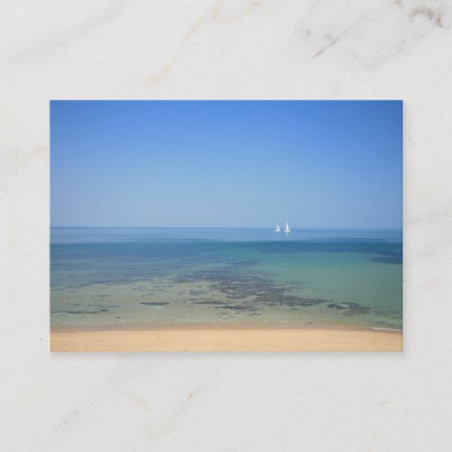 Carte De Réduction L'eau tropicale de bateaux à voile - (Devant)