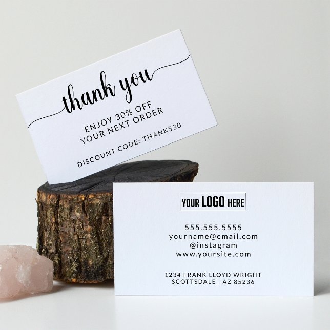 Carte De Réduction Logo d'entreprise Promotion de Merci de script mod (Créateur téléchargé)