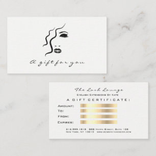 Carte De Réduction L'or blanc de noir de certificat-prime fouette le