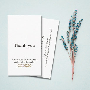 Carte De Réduction Magasin de coeur minimaliste et élégant Faux Gol