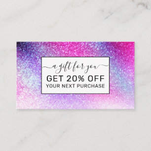 Carte De Réduction Majestic rose violet Nebula Galaxy Parties scintil