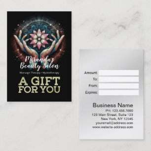 Carte De Réduction Massage Thérapie Guérison Mains Énergie Spa Bien-ê