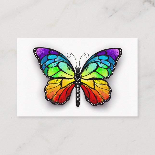 Carte De Réduction Monarque papillon arc-en-ciel (Devant)