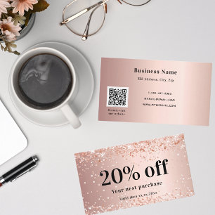 Carte De Réduction Parties scintillant en or noir rose poussière de  