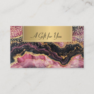 Carte De Réduction Parties scintillant Noir Bourgogne Gold Confetti