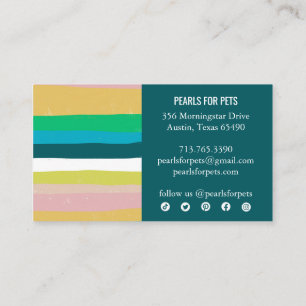 Carte De Réduction Pink Green Gold minima Grilles Icônes faites main