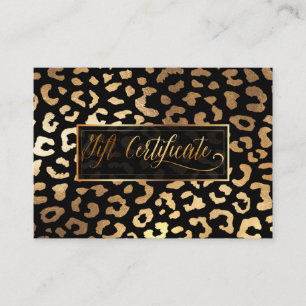 Carte De Réduction PixDezines Faux Gold Leopard/Gift Certificate