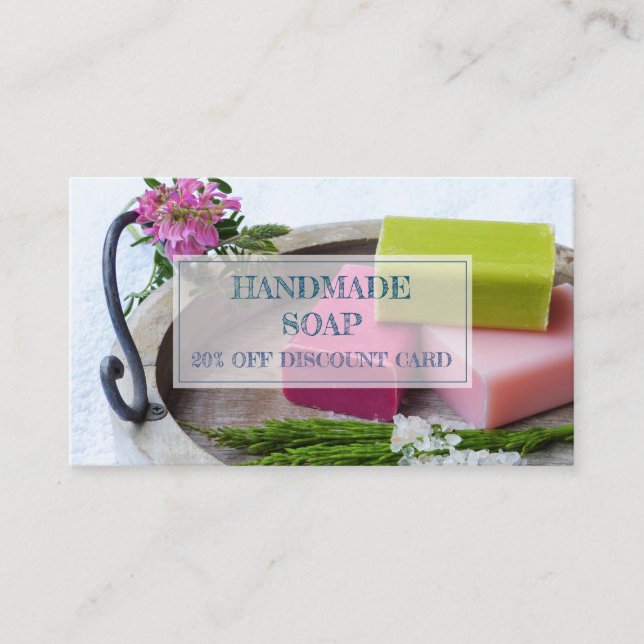 Carte de réduction pour le savon bio naturel (Devant)