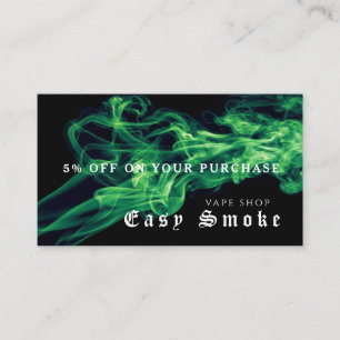 Carte de réduction professionnelle Vape Shop