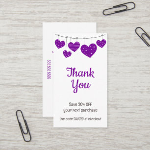 Carte de réduction Purple Heart Garland