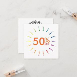 Carte De Réduction rainbowBurst de certificat-prime