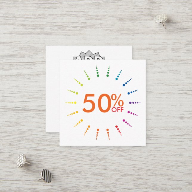 Carte De Réduction rainbowBurst de certificat-prime (Devant/Arrière en situation)