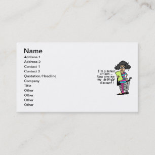 Carte De Réduction Remise de vieillard