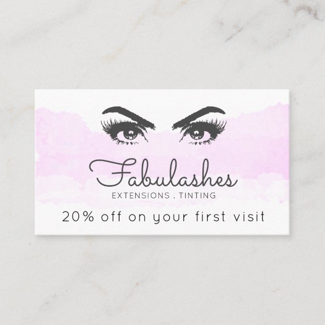 Carte De Réduction Services de cache de maquillage de nuage rose (Devant)