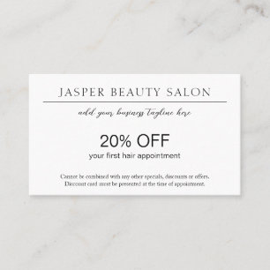 Carte De Réduction Simple élégant professionnel minimal QR Code moder