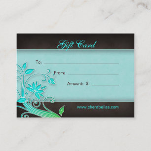 Carte De Réduction Spa BG florale à la mode de chèque-cadeau de sal