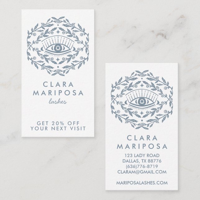 Carte De Réduction Vins Roses mystiques Boho Beauté illustrée (Devant / Derrière)