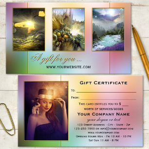 Carte De Réduction Vos photos Carte-cadeau de fantasy colorée et cont