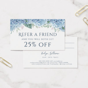 Carte de référence Blue Hydrangea