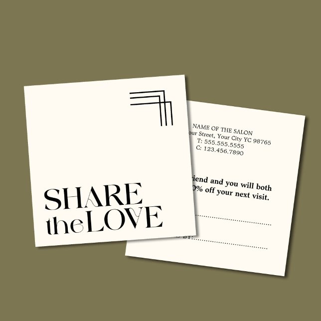 Carte de référence Boho noir blanc simple et éléga (Créateur téléchargé)
