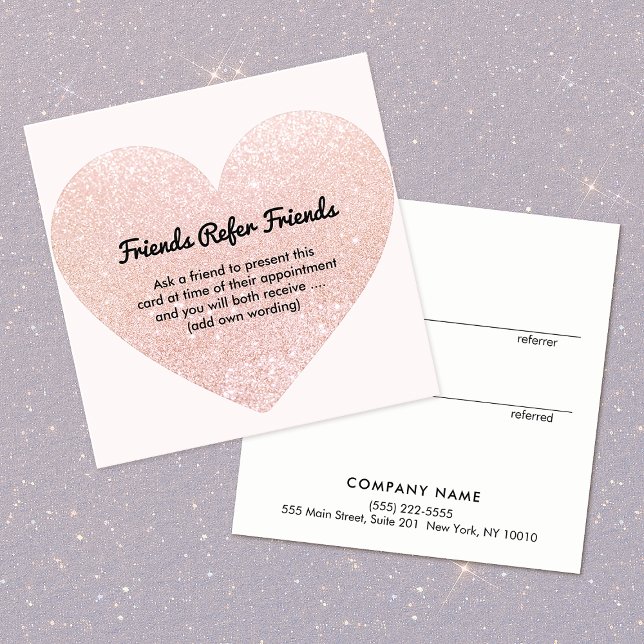 Carte de référence client Coeur de Parties scintil (Créateur téléchargé)