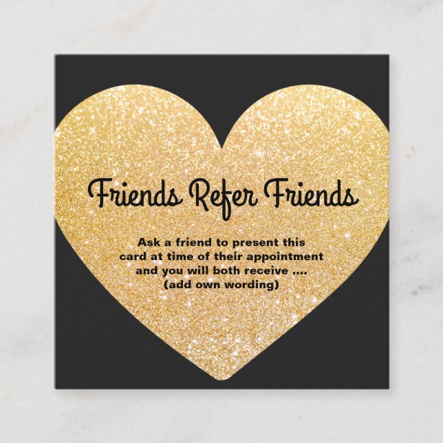 Carte de référence client Modern Gold Parties scin (Devant)