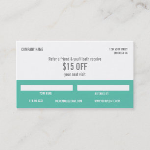 Carte de référence de thérapeute de massage